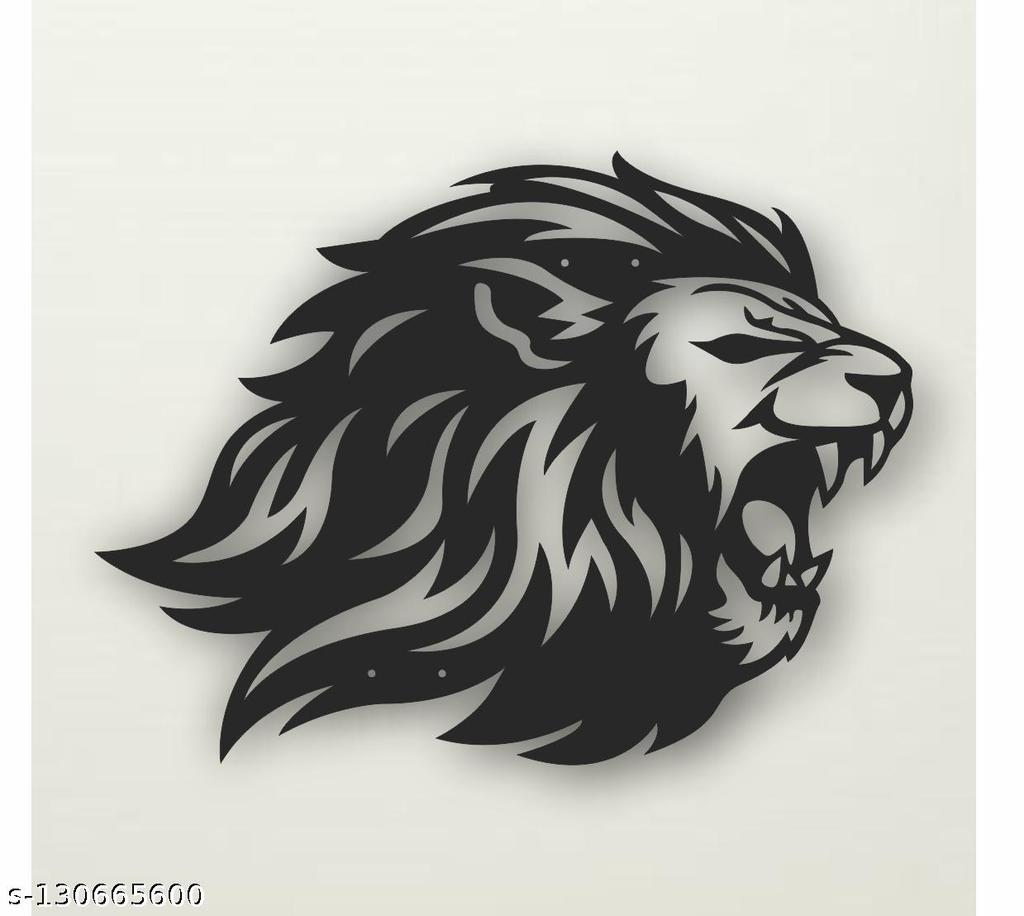 Majestic Lion Face 15"x 12" metal wall-art