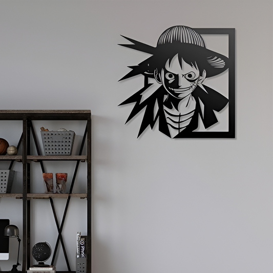 Lufi – Black Glossy Wall Art with Hat Detailing