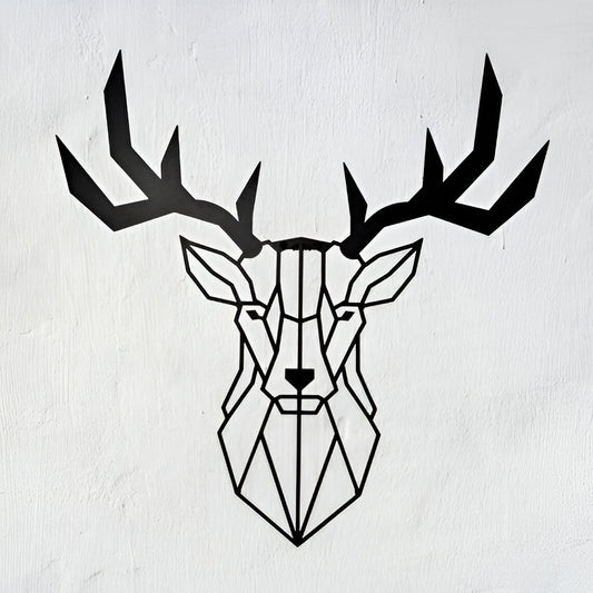 Deer Head Metal Wall Art – Modern Minimalist Décor
